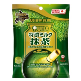 Молочные леденцы UHA с матчей, 58 г (UHA Matcha Milk Candy 58g)