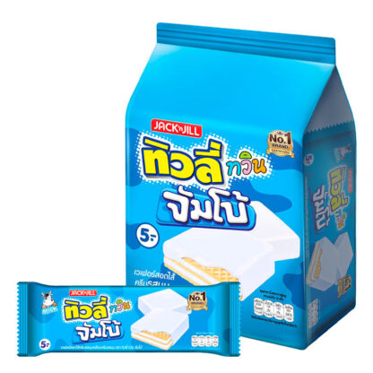 Вафли Tivoli Twin Jumbo со вкусом молока, 35 г, набор 12 шт. (TIVOLI Twin Jumbo Wafer Milk 35g x12)