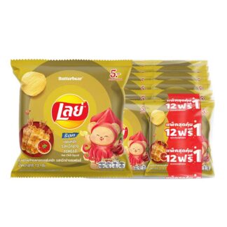 Картофельные чипсы Lay's Rock со вкусом жареного кальмара с острым чили, 13 г, набор 12 шт.