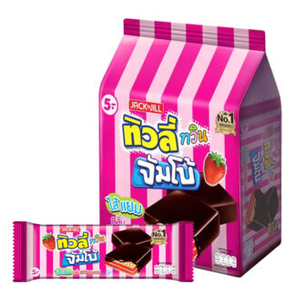 Вафли Tivoli Twin Jumbo с клубничным джемом, 35 г, набор 12 шт.
