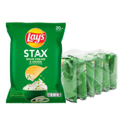 Картофельные чипсы Lay's Stax со вкусом сметаны и лука, 44 г, набор 6 шт. (LAY'S Stax Potato Chips Sour Cream & Onion 44g x6)