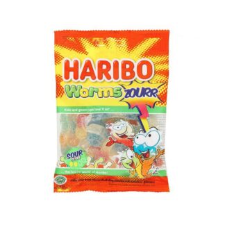 Кислый жевательный мармелад Haribo «Червячки» Zourr, 80 г (Haribo Worms Zourr Jelly 80 g)