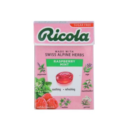 Леденцы Ricola «Малина и мята» без сахара, 40 г (Ricola Raspberry Mint Sugar Free Candy 40g)