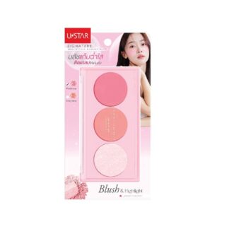 Палетка румян и хайлайтера U-Star Zignature Maxx Blush and Highlight 01