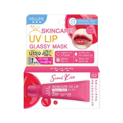 Маска для губ с SPF Mizumi UV Lip Glassy Mask SPF50+ PA++++, Seoul Kiss, 8 мл (Mizumi UV Lip Glassy Mask Seoul Kiss 8 ml)