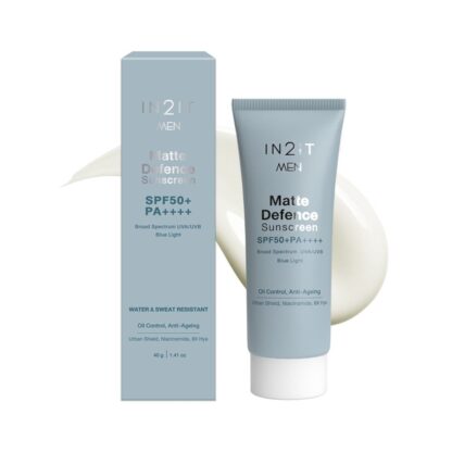 Солнцезащитный гель для лица мужской In2It Men Matte Defence Sun SPF50+ PA++++, 40 г (In2It Men Matte Defence Sun SPF50+ 40 g)