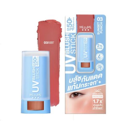 Румяна-стик с SPF Mizumi UV Blush Stick SPF50+ PA++++, тон 03 Sunset Punch, 4 г (Mizumi UV Blush Stick 03 Sunset Punch 4 g)