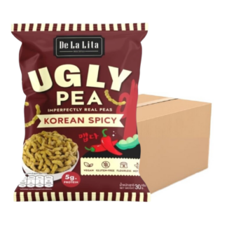 Гороховые снеки De La Lita Ugly Pea с корейским острым вкусом, 30 г, набор 24 шт.
