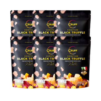Чипсы из разноцветного картофеля Cruff с фирменным вкусом чёрного трюфеля, 75 г, набор 6 шт.