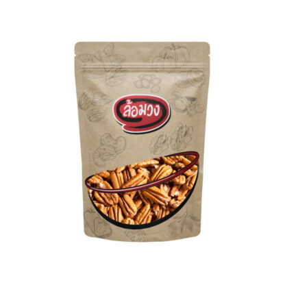 Пекан жареный Romwong, натуральный, в пакете, 500 г (ROMWONG Roasted Pecans Natural 500g Bag)