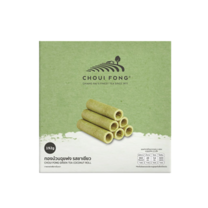 Кокосовые рулетики Choui Fong со вкусом зелёного чая, 192 г (CHOUI FONG Green Tea Coconut Roll 192g)