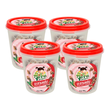 Тамаринд пикантный Jeedjard «Сэб», 120 г, набор 4 шт. (JEEDJARD Makham Saeb Spicy Tamarind 120g x4)