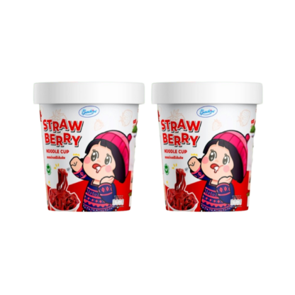 Сушёная клубника соломкой Snackies со вкусом острого пла ра, в стаканчике, набор 2 шт. (SNACKIES Dried Strawberry Strips Spicy Pla Ra Cup x2)