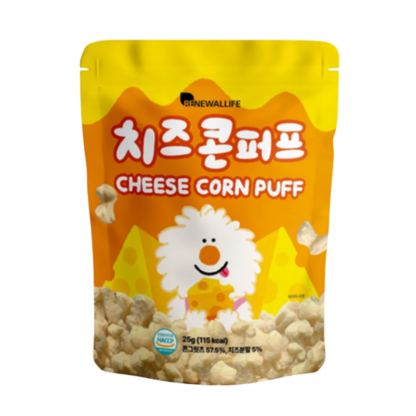 Сырные кукурузные шарики Kin's Nature, 25 г (KIN'S NATURE Cheese Corn Puff 25g)
