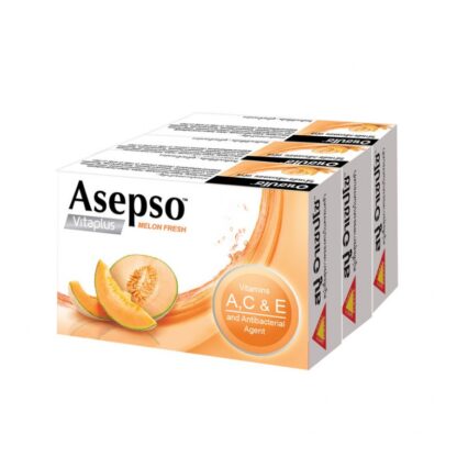 Мыло Asepso Vitaplus Melon Fresh с ароматом дыни, 70 г, 70 г, набор 3 шт. (Asepso Vitaplus Soap Melon Fresh 70g x3)