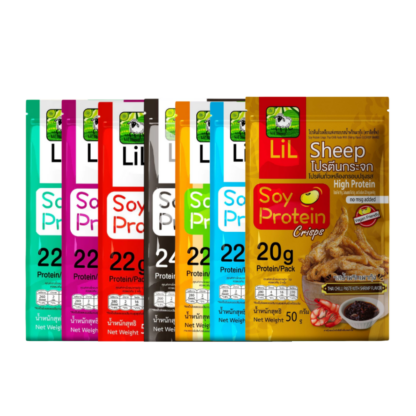 Соевые протеиновые чипсы Lilsheep стартовый набор 7 вкусов, 50 г, набор 7 шт. (LILSHEEP Soy Protein Crisps Starter Set 7 Flavours 50g x7)