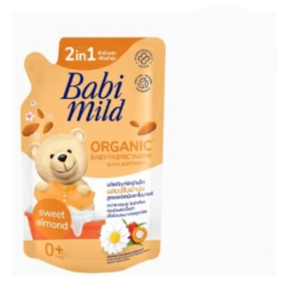 Средство для стирки детского белья Babi Mild 2 в 1 с кондиционером Forever Blossom со сладким миндалём, 530 мл (BABI MILD 2in1 Organic Baby Fabric Wash with Softener Forever Blossom (Sweet Almond) 530ml)