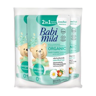 Жидкое средство для стирки детского белья Babi Mild 2 в 1 с кондиционером (сменный блок), 530 мл (BABI MILD Baby Liquid Detergent 2in1 Bioganik with Softener Refill 570ml)