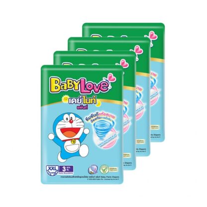 Подгузники-трусики Babylove Day Night, размер XXL, 3 шт., набор 4 шт. (BABYLOVE Day Night Pants XXL 3pcs x4)