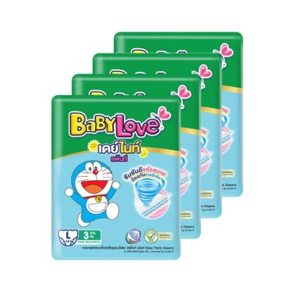 Подгузники-трусики Babylove Daynight, размер L, 3 шт., набор 4 шт. (BABYLOVE Daynight Pants Diapers L 3pcs x4)