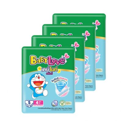 Подгузники-трусики Babylove Daynight, размер S, 4 шт., набор 4 шт. (BABYLOVE Daynight Pants Diapers S 4pcs x4)