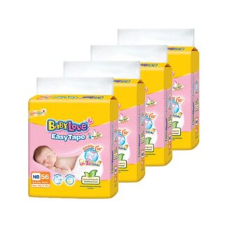 Подгузники на липучках Babylove Easy Tape, размер NB, 56 шт. (BABYLOVE Easy Tape Diapers NB 56pcs)