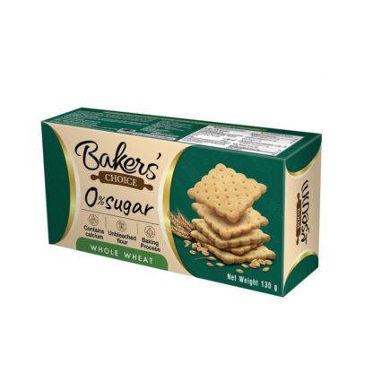 Крекеры без сахара Bakers' Choice цельнозерновые, 130 г (Bakers' Choice 0% Sugar Crackers Whole Wheat 130 g)