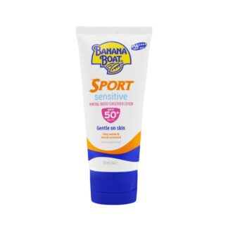 Солнцезащитный лосьон Banana Boat Sport Sensitive SPF50+, 90 мл (Banana Boat Sport Sensitive Mineral Based Sunscreen Lotion SPF50+ PA++++ 90 ml)