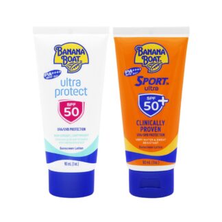 Набор солнцезащитных лосьонов Banana Boat Ultra Protect и Sport Ultra SPF 50, 90 мл (Banana Boat Ultra Protect SPF50 PA++++ 90 ml & Sport Ultra SPF 50+ PA++++ 90 ml set)