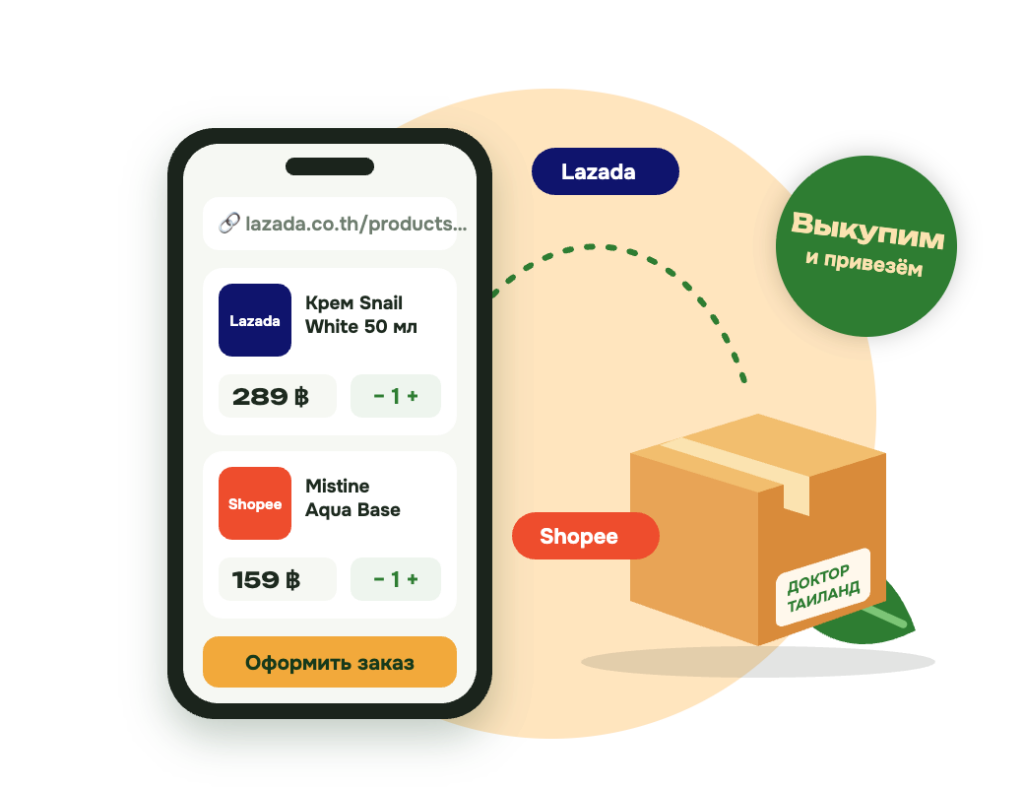 Заказ товаров с Lazada и Shopee с доставкой в Россию
