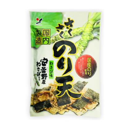 Хрустящие жареные водоросли нори в темпуре Yamaei Sakusaku Noriten со вкусом васаби, 70 г (YAMAEI Sakusaku Noriten Fried Seaweed Wasabi 70g)