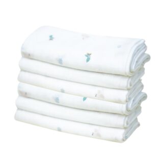 Бамбуковые пелёнки Bebe Cheri, рисунок Bird Garden, 27×27 дюймов, 6 шт. (BEBE CHERI Bamboo Muslin Swaddle Diaper Bird Garden 27x27in 6pcs)