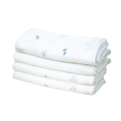 Бамбуковые пелёнки Bebe Cheri, рисунок Bird Garden, 30×30 дюймов, 4 шт., набор 30 шт. (BEBE CHERI Bamboo Muslin Swaddle Diaper Bird Garden 30x30in 4pcs x30)
