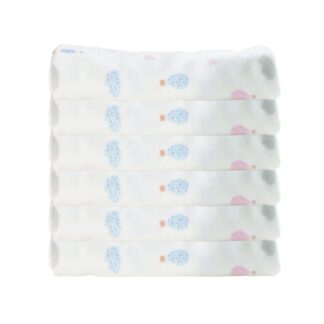 Бамбуковые пелёнки Bebe Cheri, рисунок Dreamy Balloon, 27×27 дюймов, 6 шт. (BEBE CHERI Bamboo Muslin Swaddle Diaper Dreamy Balloon 27x27in 6pcs)