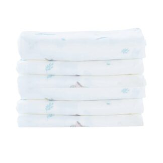 Бамбуковые пелёнки Bebe Cheri, рисунок Songbirds Flower Car, 27×27 дюймов, 6 шт. (BEBE CHERI Bamboo Muslin Swaddle Diaper Songbirds Flower Car 27x27in 6pcs)