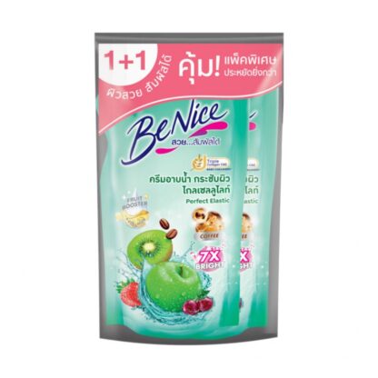 Крем-гель для душа Benice Green, сменный блок, 400 мл, набор 2 шт. (Benice Shower Cream Green Refill 400 ml x2)