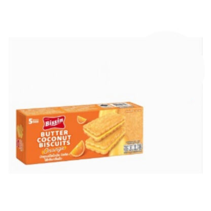 Печенье Bissin со сливочным маслом и кокосом со вкусом апельсина, 150 г (BISSIN Butter Coconut Biscuits Orange 150 g)