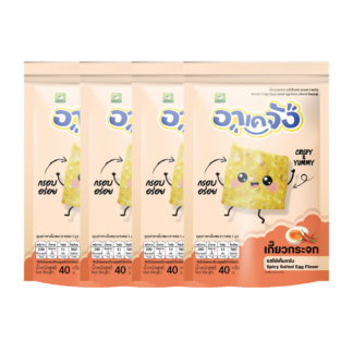 Хрустящие вонтоны Akejang со вкусом пикантного солёного яйца, 40 г, набор 4 шт.