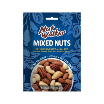 Смесь орехов Nut Walker Deluxe жареная солёная, 30 г (NUT WALKER Deluxe Roasted & Salted Mixed Nuts 30g)
