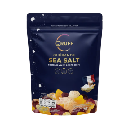 Чипсы из разноцветного картофеля Cruff с морской солью Геранд, 75 г (CRUFF Colorful Potato Chips Guerande Sea Salt 75g)