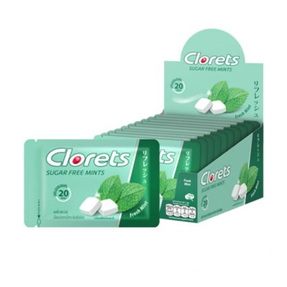 Освежающие драже Clorets «Свежая мята» без сахара, 15,4 г (CLORETS Candy Fresh Mint 15.4g)