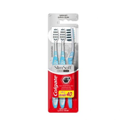 Зубные щётки Colgate Slim Soft In Between Charcoal Clean, 3 шт. (Colgate Slim Soft In Between Charcoal Clean Toothbrush, 3 pcs)