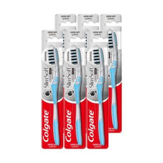 Зубные щётки Colgate Slim Soft In Between Charcoal, 6 шт., набор 6 шт. (Colgate Slim Soft In Between Charcoal Toothbrush, 6 pcs x6)