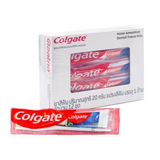 Набор Colgate: зубная щётка и мини-паста 20 г, 20 г, набор 12 шт. (Colgate Toothbrush with Toothpaste 20 g Set x12)