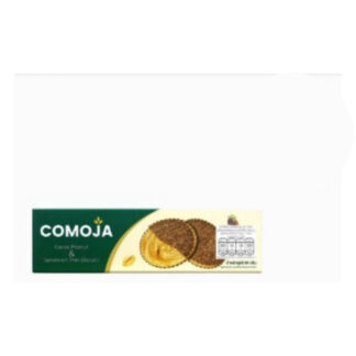 Тонкое печенье-сэндвич Comoja с арахисовым и какао-кремом, 64 г (Comoja Sandwich Thin Biscuits Peanut Butter & Cocoa 64 g)
