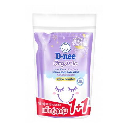 Детский гель для мытья волос и тела D-nee Organic Sweet Dream для новорождённых, 350 мл (D-nee Head and Body Baby Wash For Newborn Organic Sweet Dream 350ml)