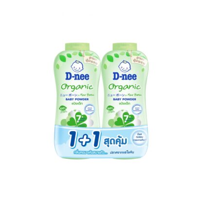 Детская присыпка D-nee Organic, зелёная, 300 г (D-nee Organic Baby Powder Organic 300g)