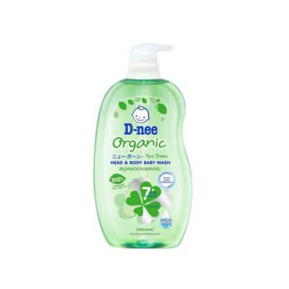Детский гель для мытья волос и тела D-nee Organic, 750 мл (зелёный флакон), 750 мл (D-NEE Organic Head and Body Baby Wash 750ml Green)
