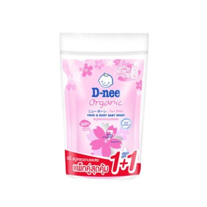 Детский гель для мытья волос и тела D-nee Organic Sakura, 350 мл (D-nee Organic Head & Body Baby Wash Sakura 350ml)