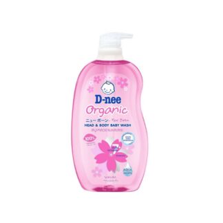 Детский гель для мытья головы и тела D-nee Organic Sakura, розовый, 750 мл, 750 мл (D-NEE Organic Sakura Head and Body Baby Wash 750ml)